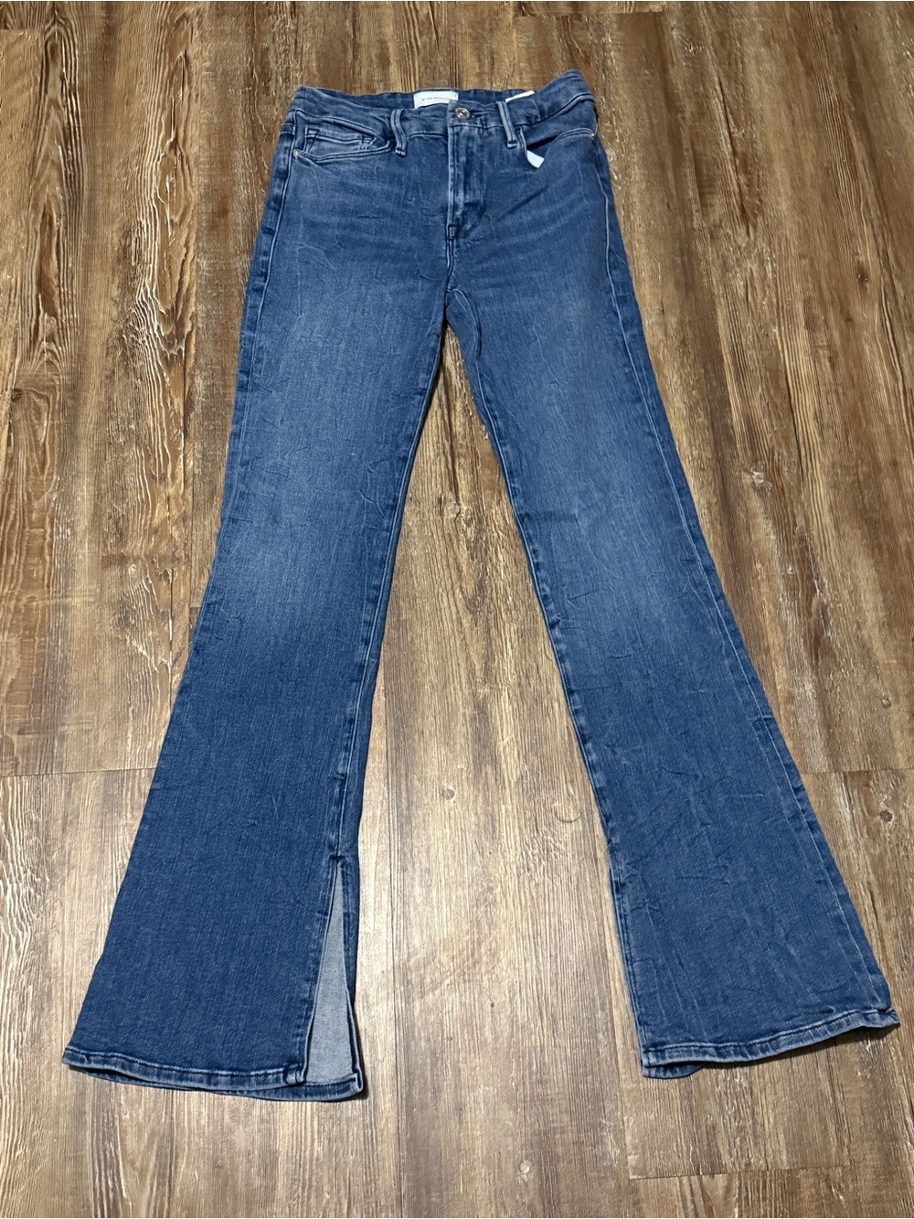 Frame Le Mini Boot Crop Jeans Women's 27 Split Hem Mid Rise in Crossings Wash